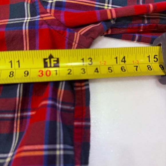 Ralph Lauren Lot Of 2 Boys Button Down Shirts Blue Oxford & Red Plaid Sz 24 Mo. - Picture 5 of 15